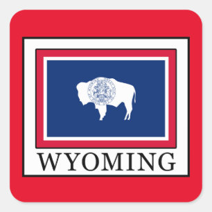 Wyoming Quadratischer Aufkleber