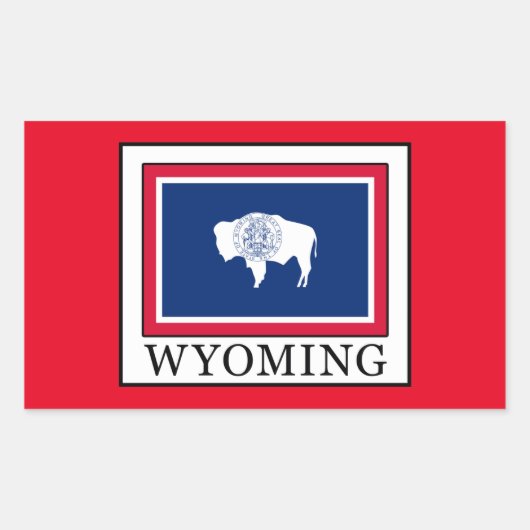 Wyoming Rechteckiger Aufkleber (Vorderseite)