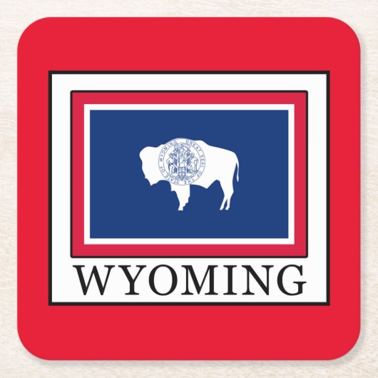 Wyoming Rechteckiger Pappuntersetzer (Vorderseite)