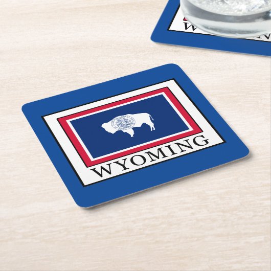 Wyoming Rechteckiger Pappuntersetzer (angewinkelt)