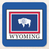 Wyoming Rechteckiger Pappuntersetzer (Vorderseite)