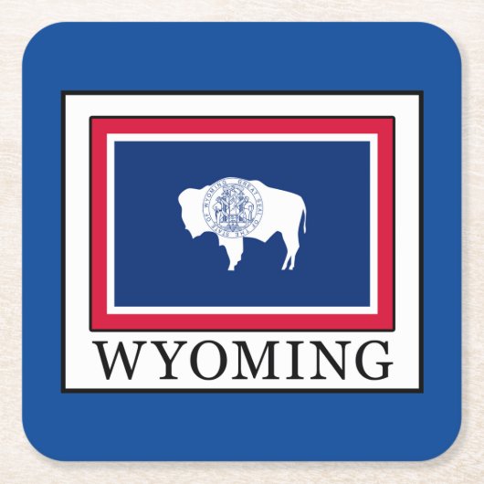 Wyoming Rechteckiger Pappuntersetzer (Vorderseite)