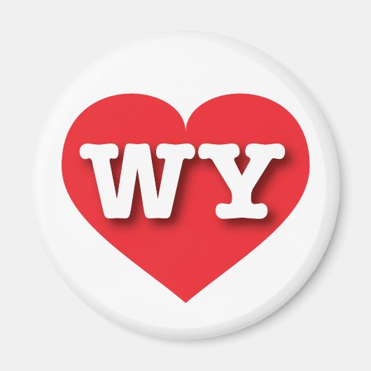 Wyoming Red Heart - I Liebe WY Magnet (Vorne)