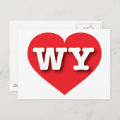 Wyoming Red Heart - I Liebe WY Postkarte (Vorne/Hinten)