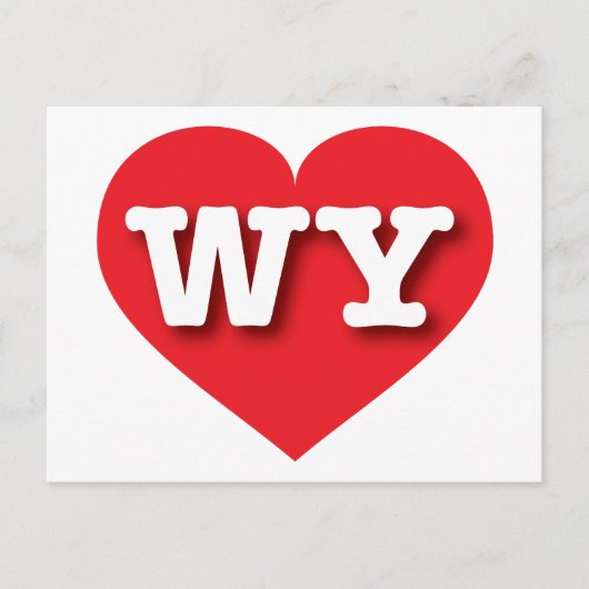 Wyoming Red Heart - I Liebe WY Postkarte (Vorderseite)
