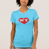 Wyoming Red Heart - I Liebe WY T-Shirt (Vorderseite)
