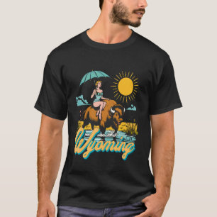 Wyoming Reisereise Wyoming Heimatstadt Vintage Bi T-Shirt