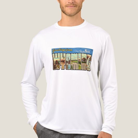 Wyoming Retro Greeting T Shirt (Vorderseite)