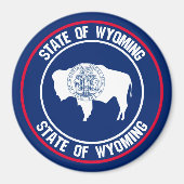 Wyoming Round Emblem Magnet (Vorne)