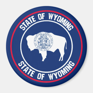 Wyoming Round Emblem Magnet