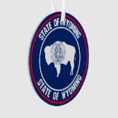 Wyoming Round Emblem Ornament (Vorderseite)