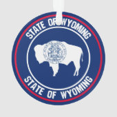 Wyoming Round Emblem Ornament (Rückseite)