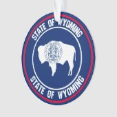 Wyoming Round Emblem Ornament (Vorderseite)