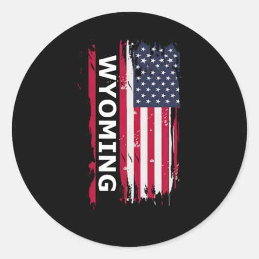 Wyoming Runder Aufkleber (Vorderseite)