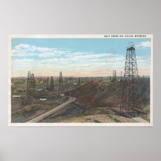 Wyoming Salt Creek Old Fields SceneWyoming Poster (Vorne)