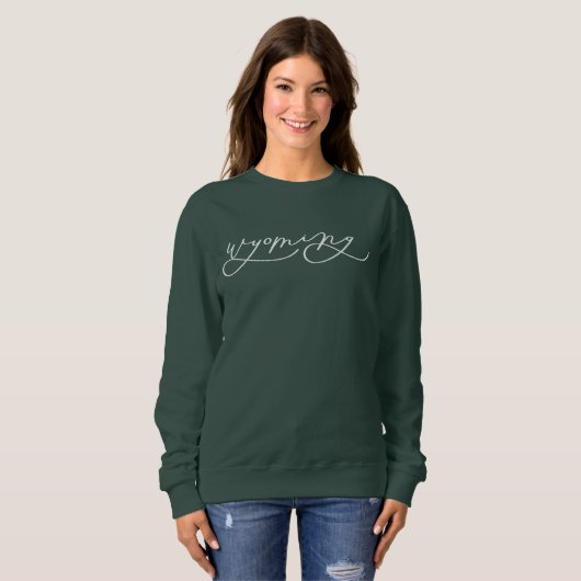 Wyoming Script Staat Women's Sweatshirt (Vorne ganz)