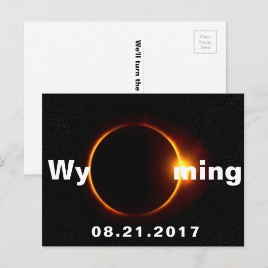 Wyoming Solar Eclipse Postkarte (Vorne/Hinten)