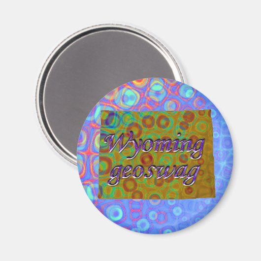 Wyoming Staat Geocaching Supplies Magnet Geoswag (Vorderseite/Rückseite)