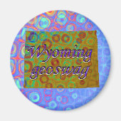 Wyoming Staat Geocaching Supplies Magnet Geoswag (Vorne)