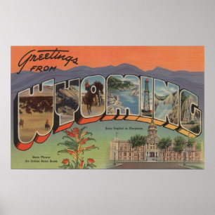 Wyoming (Staat Hauptstadt/Blume) Poster