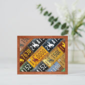 Wyoming Staat License Plate Karte von Design Turnp (Stehend Vorderseite)