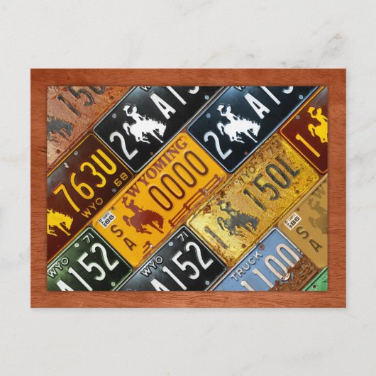 Wyoming Staat License Plate Karte von Design Turnp (Vorderseite)