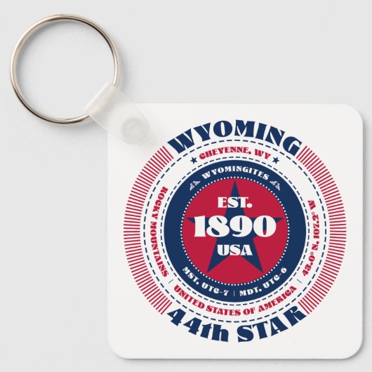 Wyoming Staat Schlüsselanhänger (Vorderseite)