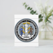 Wyoming Staat Siegel Postkarte (Stehend Vorderseite)