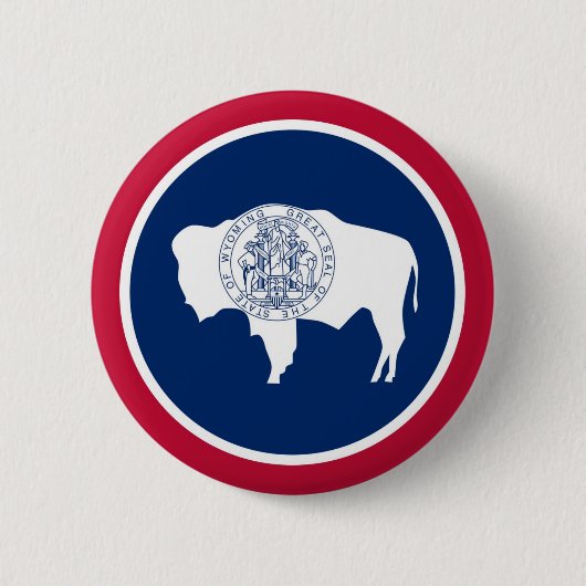 Wyoming-Staats-Flagge Button (Vorderseite)