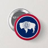 Wyoming-Staats-Flagge Button (Vorne & Hinten)