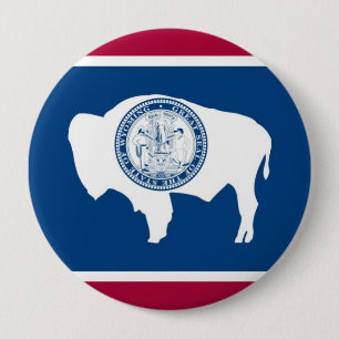 Wyoming-Staats-Flagge Button