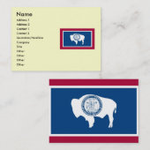 Wyoming-Staats-Flagge Visitenkarte (Vorne/Hinten)