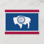 Wyoming-Staats-Flagge Visitenkarte (Rückseite)