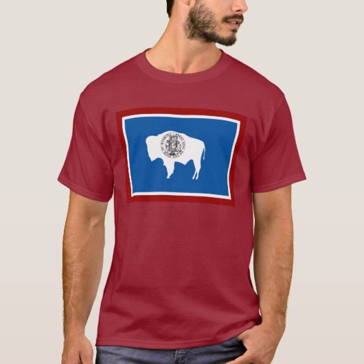 Wyoming-Staats-Flaggen-T - Shirt (Vorderseite)