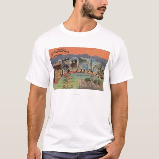 Wyoming (Staats-Hauptstadt/Blume) T-Shirt (Vorderseite)