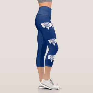Wyoming Staatsflagge Capri Leggings