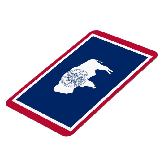 Wyoming-Staatsflagge Magnet (Linke Seite)