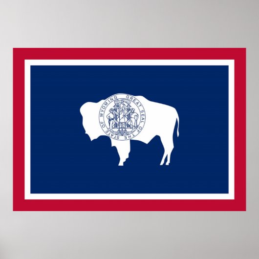 Wyoming-Staatsflagge Poster (Vorne)