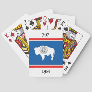 Wyoming State Flag 307 Monogram Spielkarten