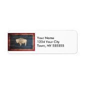 Wyoming State Flag auf Old Wood Grain (Vorne)