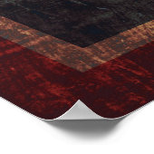 Wyoming State Flag auf Old Wood Grain Poster (Ecke)