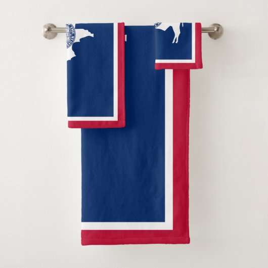 Wyoming State Flag Badhandtuch Set (Insitu)
