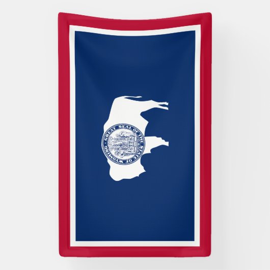 Wyoming State Flag Banner (Vertikal)