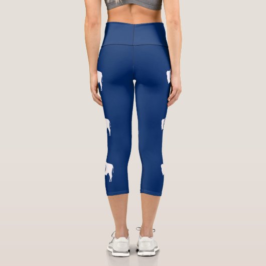 Wyoming State Flag Capri Leggings (Rückseite)