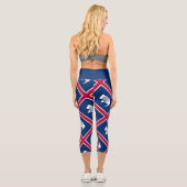 Wyoming State Flag Capri Leggings (Rückseite)