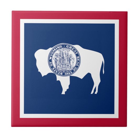 Wyoming State Flag Fliese (Vorderseite)
