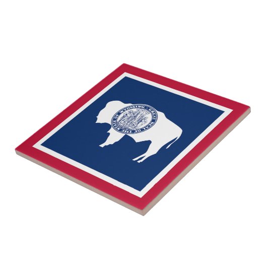 Wyoming State Flag Fliese (Seite)