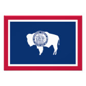 Wyoming State Flag Fotodruck (Vorne)
