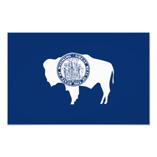Wyoming State Flag Fotodruck (Vorne)
