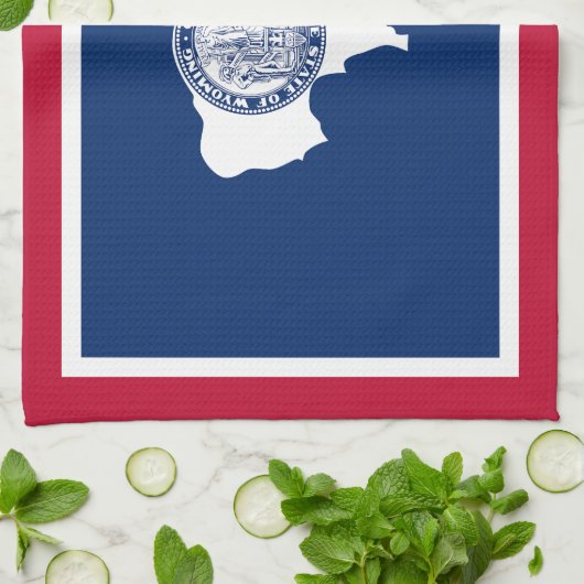 Wyoming State Flag Geschirrtuch (Gefaltet)